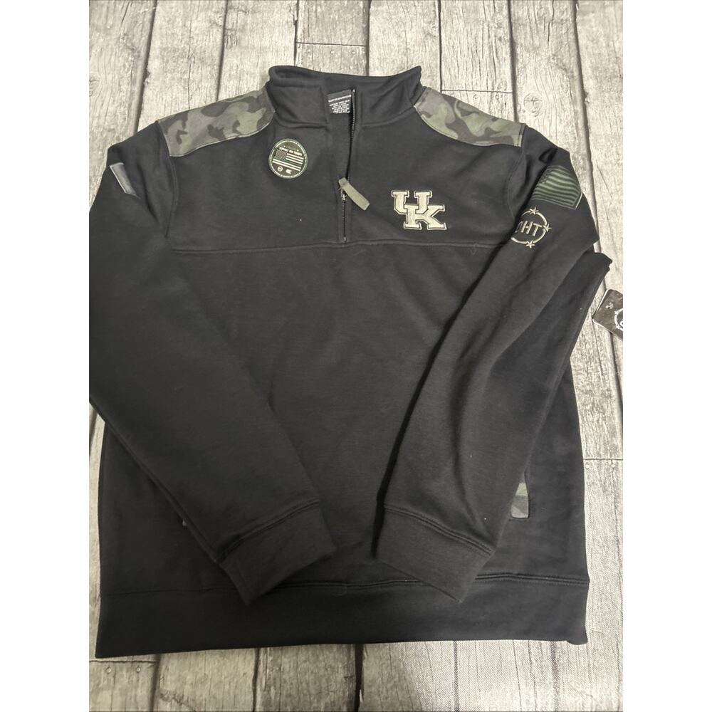 NWT Men’s Colosseum OHT Kentucky Wildcats Military Appreciation 1/4 Zip Medium